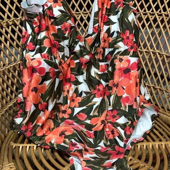 Anthropologie Plus Size Swimsuit 3 X floral new without tags - Picture 2 of 4